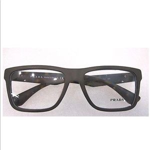 PRADA VPR07S-F Matte Brown TFD Eyeglasses 56-17!